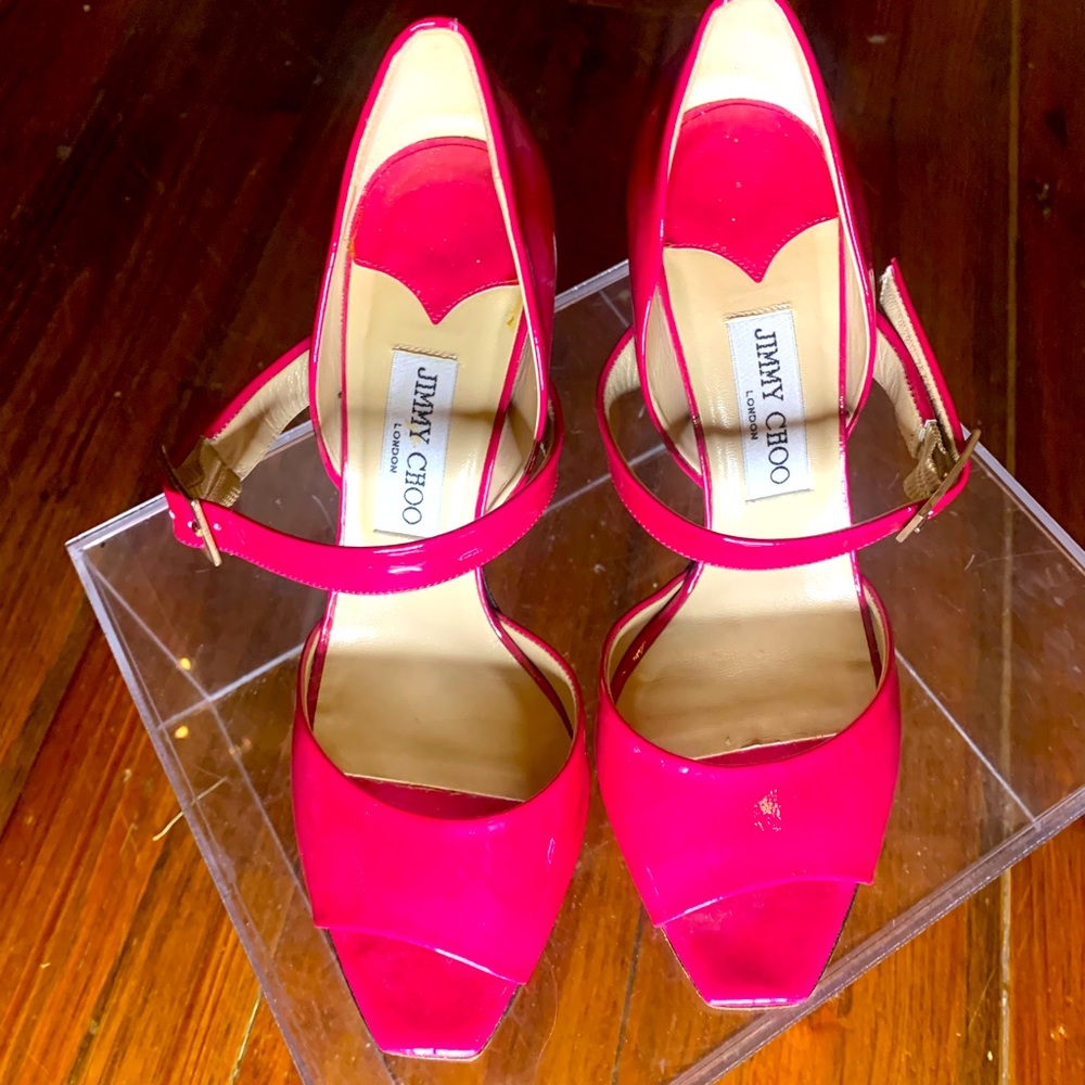 COPY - Jimmy Choo Peep Toe MaryJanes heels